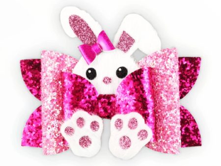 Peekaboo Bunny Bow Hair Clip For Sale