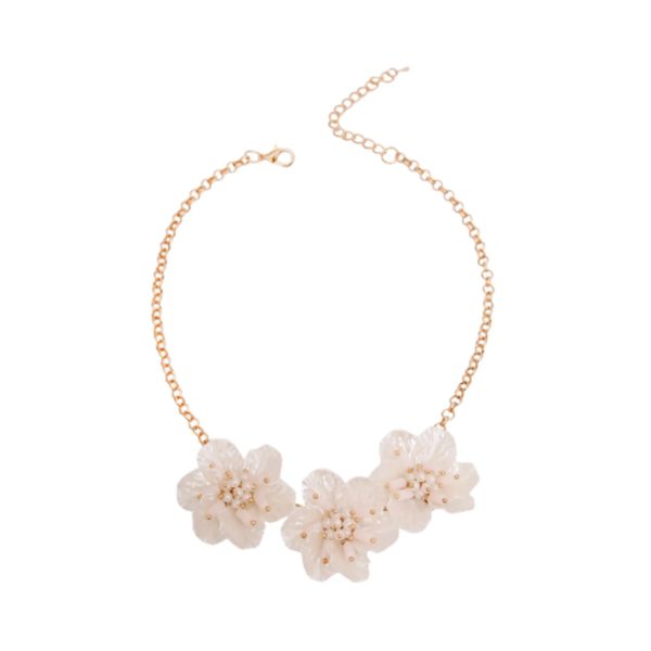 Mother of Pearl Flower Dog Necklace Online Hot Sale