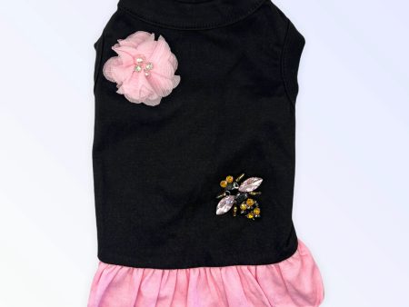 Chiffon Jeweled Bumble Bee Dress Online now