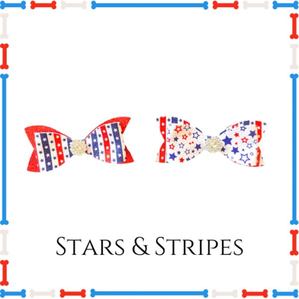 Stars & Stripes Patriotic Hair Clips Online