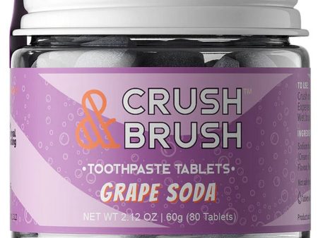 Nelson Naturals, Crush & Brush, Toothpaste Tablets, Grape Soda, 2.12 oz (80 Tablets) Online now