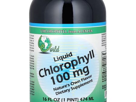 World Organic, Chlorophyll from Alfalfa, Liquid Chlorophyll, Nature s Own, 100 mg, 16 fl oz Supply