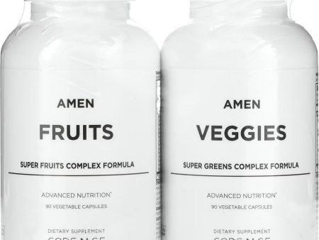 Codeage, Amen Fruits + Veggies Bundle, 90 Vegetable Capsules per bottle on Sale