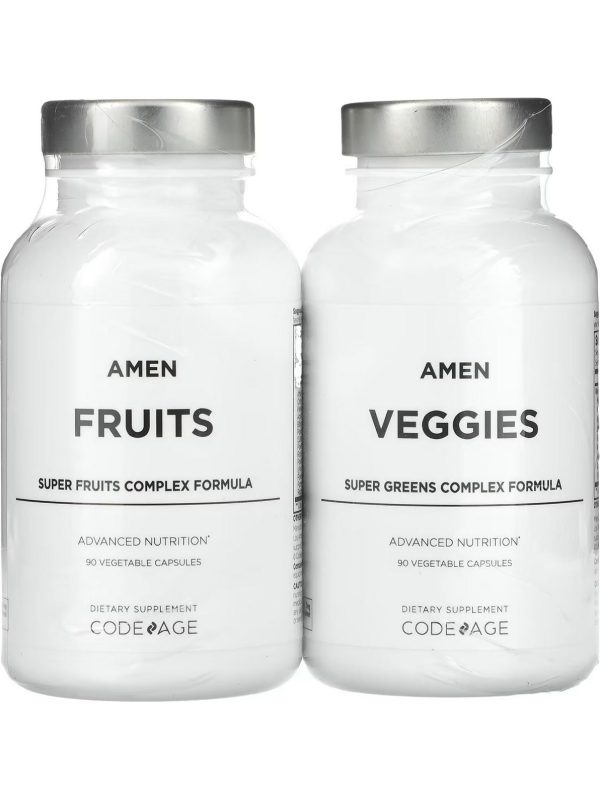 Codeage, Amen Fruits + Veggies Bundle, 90 Vegetable Capsules per bottle on Sale