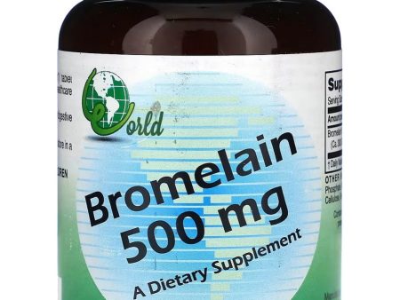 World Organic, Bromelain, 500 mg, 100 Tablets Hot on Sale