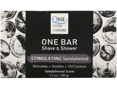 One With Nature, One Bar Shave & Shower, Stimulating Sandalwood, 3.5 oz Sale