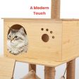 130cm Wooden Cat Tree | Beige Cheap