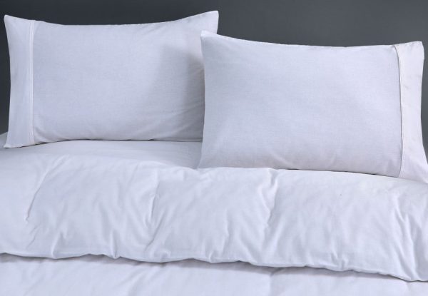 100% Egyptian Cotton 500TC White Single Quilt Cover Set on Sale