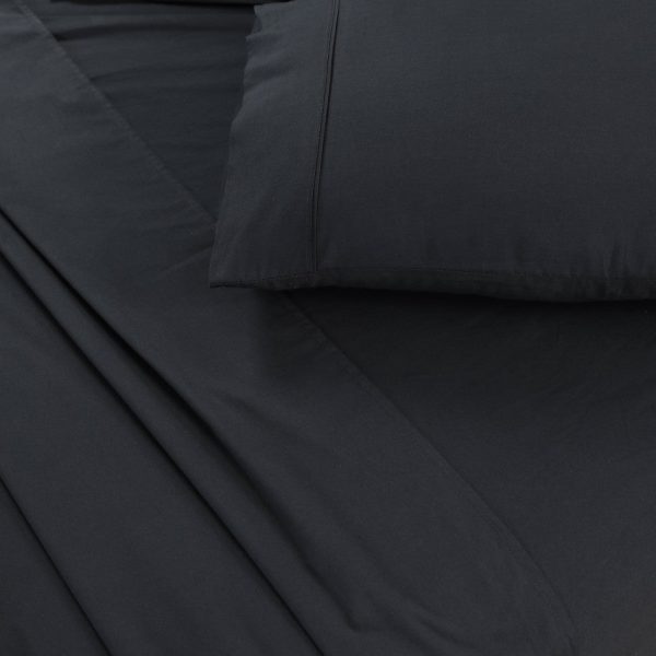 Mega Queen Size Bed Sheets Set | 100% Egyptian Cotton | 500TC | Charcoal | 50 cm Deep For Cheap