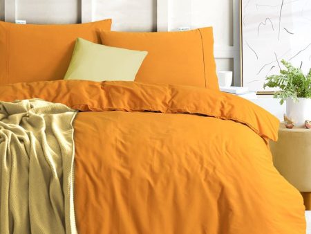 King Quilt Cover Set | 100% Egyptian Cotton | 500TC | Mustard Supply