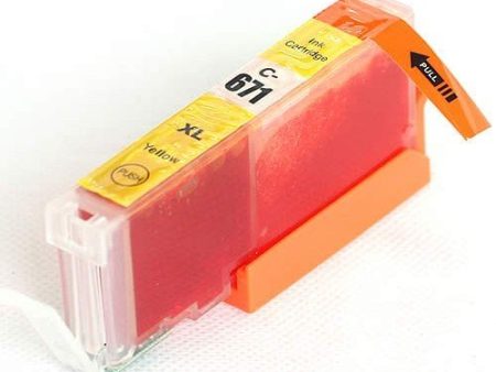 Compatible Premium Ink Cartridges CLI671XLY XL  Yellow Ink - for use in Canon Printers Online Sale