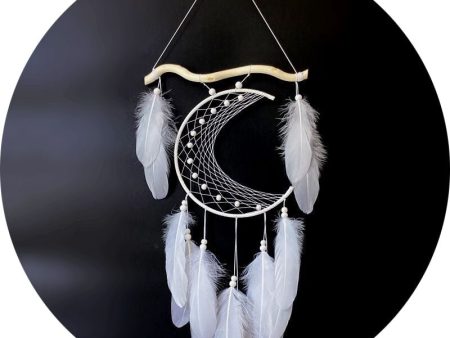 White Moon Bohemian Dream Catcher | 65cm Hot on Sale