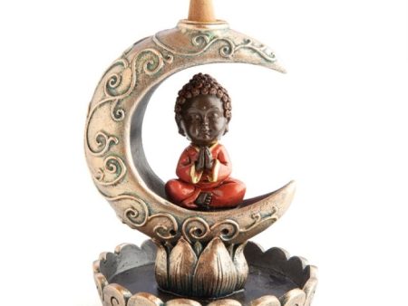 Baby Buddha Moon Backflow Incense Burner For Discount