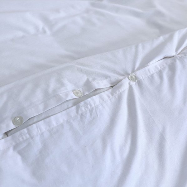 100% Egyptian Cotton 500TC White Single Quilt Cover Set on Sale