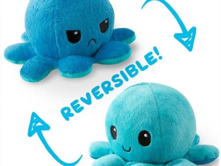 Octopus Blue Light Blue Reversible Plushie Sale