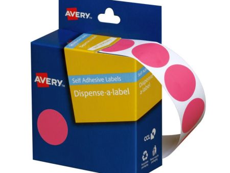 AVERY Display Pack | 24mm Pink Dot | 500 Online