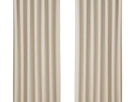 Blackout Curtains | 2 Pack | 240x230cm | Eyelet | Beige Discount