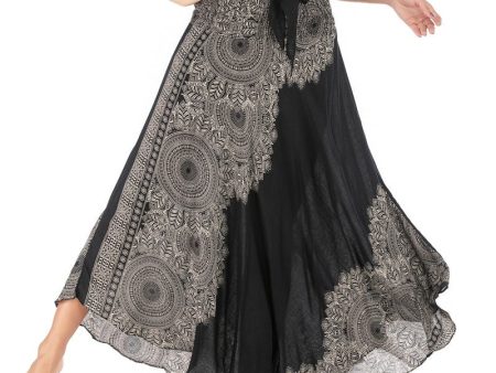 Women s Vintage Black Versatile Bohemian Skirt Dress | Dual Purpose | Free Size Hot on Sale