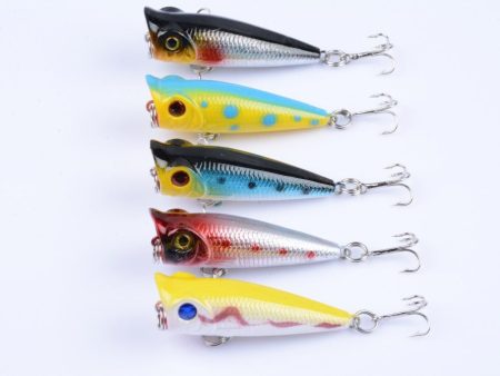 5X 5cm Popper Poppers Fishing Lure Lures Surface Tackle Fresh Saltwater Online Hot Sale