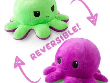 Octopus Green Purple Reversible Plushie Sale