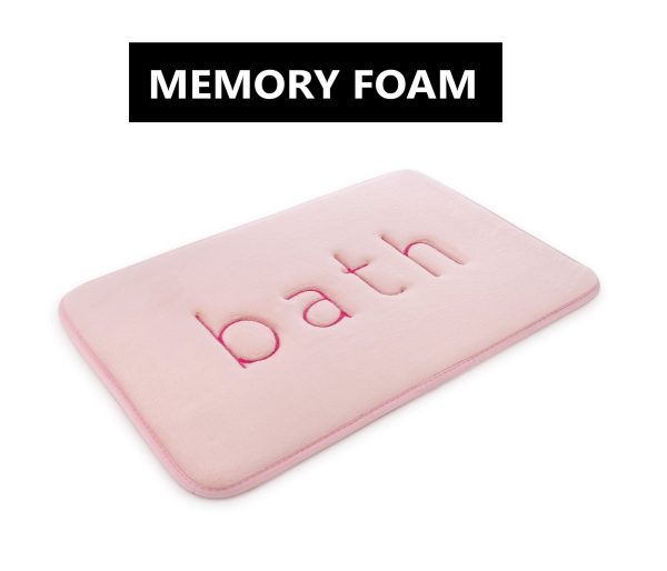 Extra Thick Memory Foam & Super Comfort Bath Rug Mat for Bathroom (60 x 40 cm, Pink) Supply