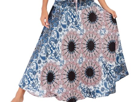 Women s Ocean Swirls Versatile Bohemian Skirt Dress | Dual Purpose | Free Size Online now