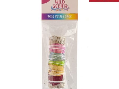 Wild Scents Rose Petals Sage & Herbs Smudge Stick on Sale