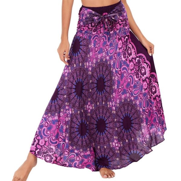 Women s Purple Flower Child Versatile Bohemian Skirt Dress | Dual Purpose | Free Size For Cheap