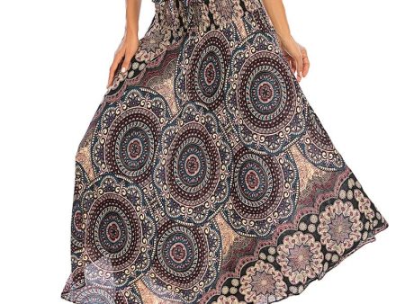 Women s Native Swirls Versatile Bohemian Skirt Dress | Dual Purpose | Free Size Cheap