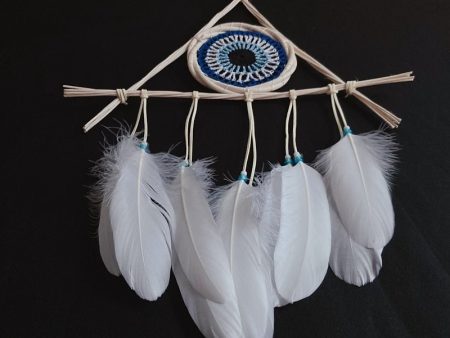 Mini White Evil Eye Bohemian Styled Dream Catcher Online