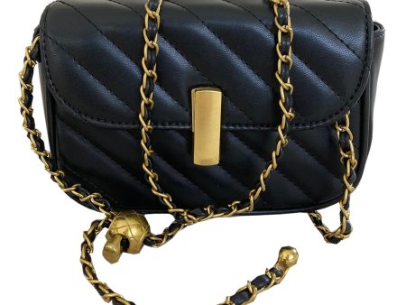 Handbag With Gold Chain | Small | Black Online now