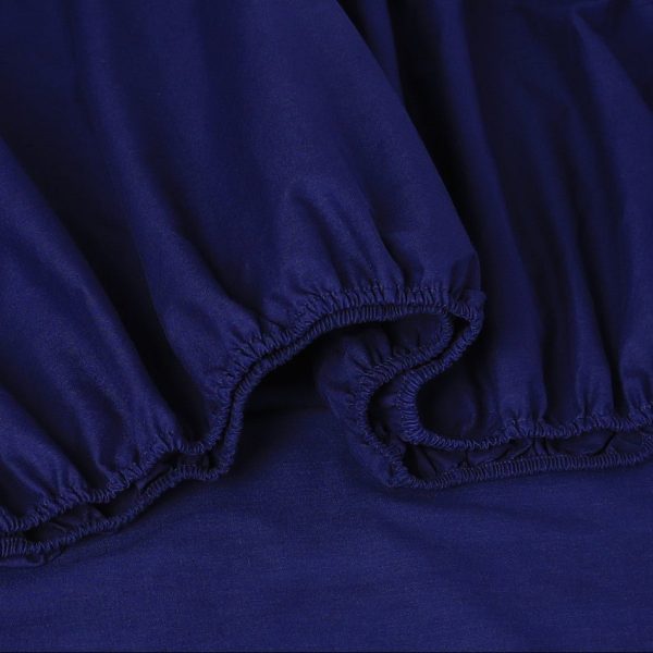 100% Egyptian Cotton Bed Sheets Set | 500TC | Navy Blue | King Single Online