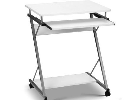 Pull Out Table Desk | Metal | White Online now