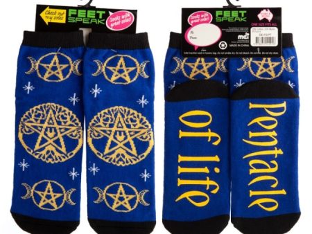 Pentacle Feet Speak Socks Hot on Sale