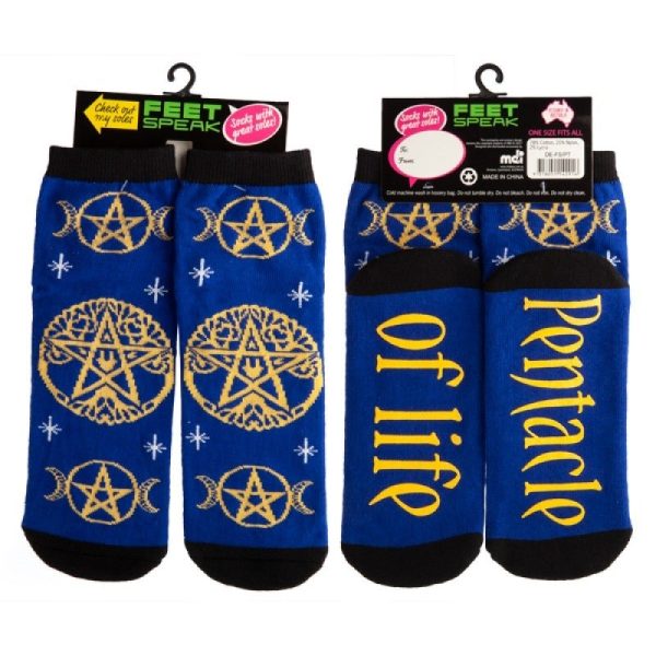 Pentacle Feet Speak Socks Hot on Sale