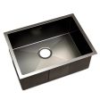 Stainless Steel Kitchen Sink | Under Top Flush Mount | 60cm x 45cm | Black Supply