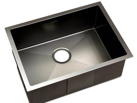 Stainless Steel Kitchen Sink | Under Top Flush Mount | 60cm x 45cm | Black Supply