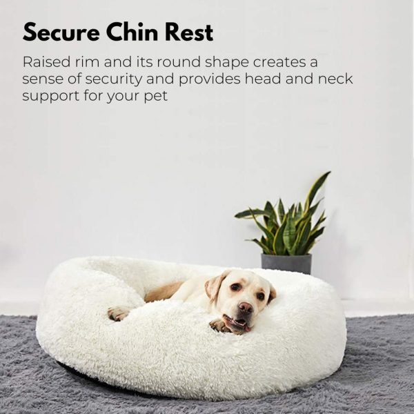 Round Plush Pet Bed | 80cm Apple Green For Discount