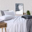 100% Egyptian Cotton 500TC White King Single Bed Sheets Set - Online now