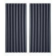 2-Pack Charcoal Blockout Curtains | 300x230cm Eyelet Fashion