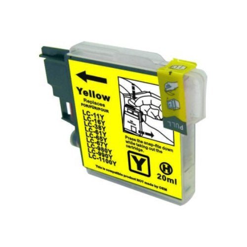 Compatible Premium Ink Cartridges LC61 LC67 LC38Y Yellow  Inkjet Cartridge - for use in Brother Printers Discount