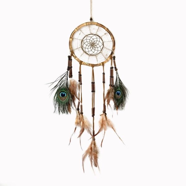 Handmade Bamboo Feathered Dream Catcher | 2 Variations Online now