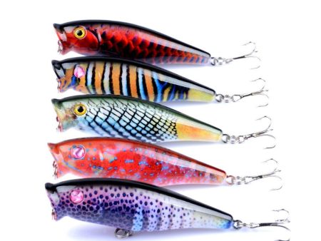 5X 7.5cm Popper Poppers Fishing Lure Lures Surface Tackle Fresh Saltwater on Sale