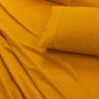 100% Egyptian Cotton 500TC Mustard King Single Bed Sheets Set Cheap