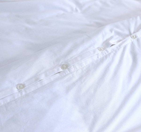 100% Egyptian Cotton 500TC White King Single Quilt Cover Set Sale