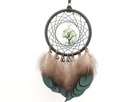 Mini Hippie Styled Dream Catcher With Inner Tree Of Life Online Hot Sale