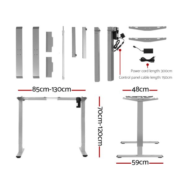 Adjustable Electric Sit-Stand Desk | Grey Oak on Sale