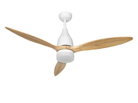 Devanti 52   Ceiling Fan LED Light Remote Control Wooden Blades Timer 1300mm Hot on Sale