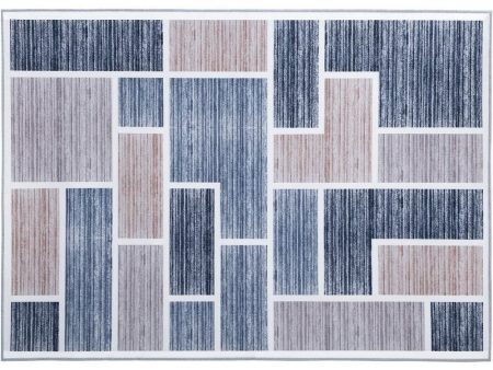 120x170 Soft Grey Short Pile Area Rug | Large Modern Floor Carpet Cheap