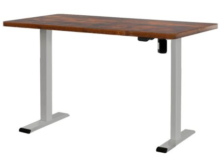 Electric Standing Desk | Adjustable Sit Stand Desks - Grey Brown - Motorized Online